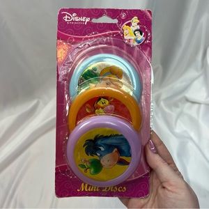 Disney Mini Discs 3 Piece Toy Set Eeyore Tigger and Cinderella 2006, NIB